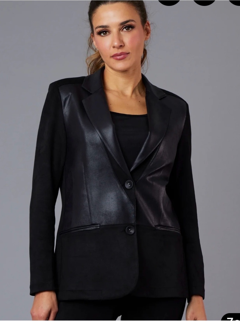 Angel Women's Black Faux Leather Jacket
